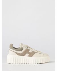 Hogan - H-Stripes Hammered Leather Sneakers - Lyst