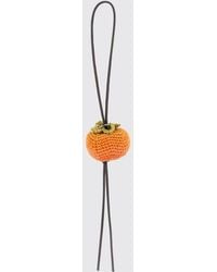 JW Anderson - Crochet Cotton Keychain With Leather Details - Lyst