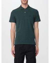 Ami Paris - Cotton Short-Sleeved Polo Shirt With Embroidered Logo - Lyst