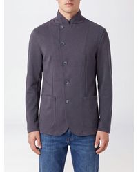 Emporio Armani - Slim Fit Double-Breasted Short Jacket - Lyst