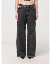 Karl Lagerfeld - Jeans in denim con inserti in mesh - Lyst