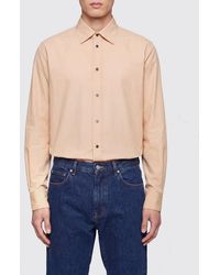 Jil Sander - Casual Cotton Shirt With French Collar And Curved Hem - Lyst