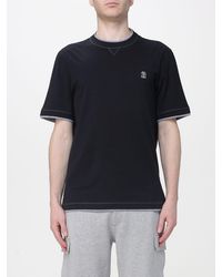 Brunello Cucinelli - Cotton T-Shirt With Logo - Lyst