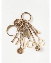 Chloé - Chlo&Eacute Metal Keychain With Logo Charms - Lyst
