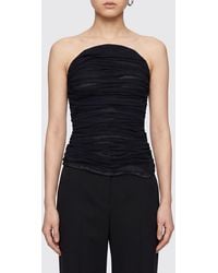Balenciaga - Off-The-Shoulder Draped Silk Bustier Top - Lyst