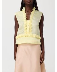 Alberta Ferretti - Silk Organza Shirt - Lyst