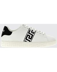 Versace - Greca Leather Sneakers - Lyst