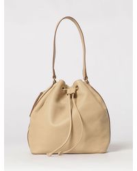 Skytos - Camilla Pebbled Leather Bucket Bag With Double Handle - Lyst
