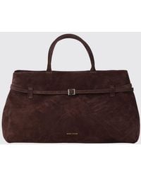 MANU Atelier - Le Cambon 40 Leather And Suede Handbag With Double Handle - Lyst