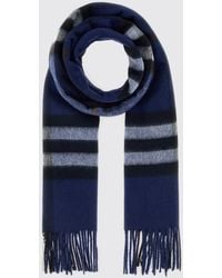 Burberry - Classic Check Cashmere Scarf With Fringed Edges - Lyst