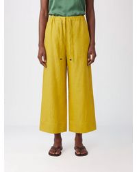 Max Mara - Wide Linen Trousers - Lyst