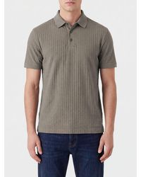 Emporio Armani - Cotton Short-Sleeve Polo Shirt With Ribbed Collar - Lyst