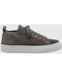 Brunello Cucinelli - Cotton Crochet Knit Sneakers With Monile - Lyst