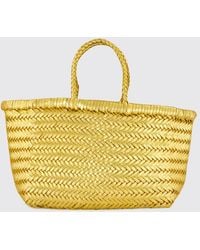 Dragon Diffusion - Triplo Salto Woven Leather Handbag With Double Handle - Lyst