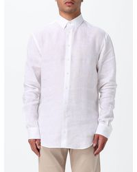 Giorgio Armani - Long-Sleeved Linen Shirt With A Spread Collar - Lyst