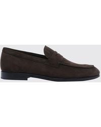 Tod's - Suede Calfskin Penny Loafers With T Timeless Logo - Lyst
