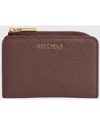Coccinelle - Metallic Soft Bifold Grained Leather Wallet - Lyst