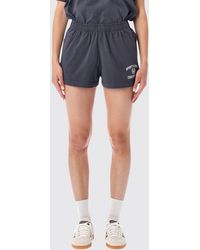 Sporty & Rich - Sporty &Amp Rich High-Waisted Cotton Shorts With Contrast Logo - Lyst