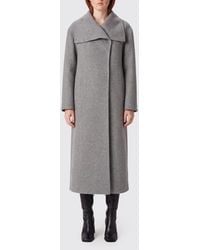 Sportmax - Virgin Wool Double-Breasted Long Coat With Sailor Collar - Lyst