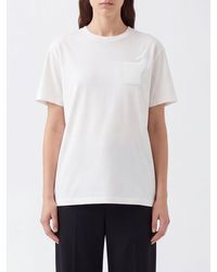 Loewe - Crew Neck Cotton T-Shirt With Patch Pocket - Lyst