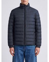 BOSS - Quilted Recycled Technical Fabric Short Puffer Jacket With High Neck - Lyst