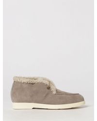 Fabiana Filippi - Suede Ankle Boots With Shearling Lining - Lyst
