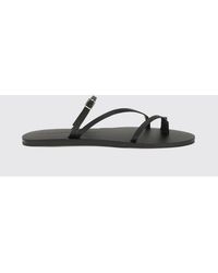Manebí - Giorgia Calfskin Leather Thong Sandals With Ankle Strap - Lyst
