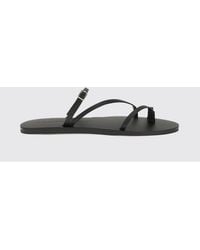 Manebí - Giorgia Calfskin Leather Thong Sandals With Ankle Strap - Lyst