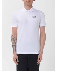 EA7 - Cotton Polo Shirt With Logo - Lyst