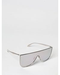 Alaïa - Rounded Metal-Frame Sunglasses With Coloured Lenses - Lyst