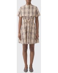 Burberry - Mini-Hemdblusenkleid Aus Baumwolle Mit Vintage-Check Und Kordelzug - Lyst