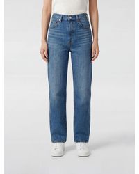 Levi's - High-Waisted Straight-Leg Cotton Denim Jeans With 5 Pockets - Lyst
