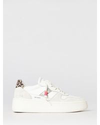 Date - Plateau-Sneakers Aus Leder - Lyst