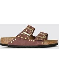 Birkenstock - Arizona Animal Print Pony Hair Sandals With Rivets - Lyst