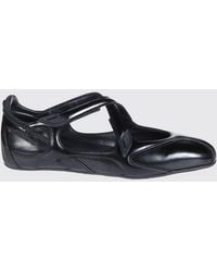 The Attico - Floor 01 Mary Jane Leather Flats With Velcro Strap - Lyst