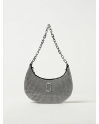 Marc Jacobs - Borsa The Rhinestone Small Curve Bag in maglia metallica con strass incastonati - Lyst