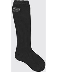 MM6 by Maison Margiela - Cotton Blend Socks With Numbers Logo - Lyst