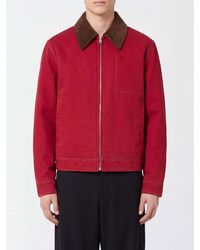 Ami Paris - Cotton Light Jacket With Corduroy Velvet Collar - Lyst