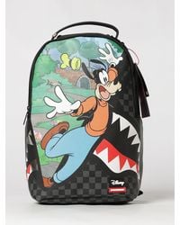 Sprayground - Disney Goofy Check Print Backpack With Shark Logo - Lyst