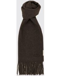 Agnona - Silk And Cashmere Scarf With Fringed Edges - Lyst