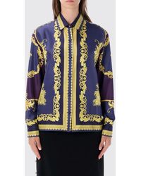 Versace - Baroque Print Pure Silk Long-Sleeved Shirt - Lyst