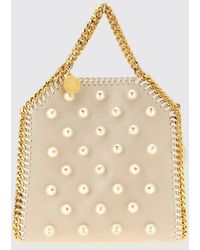 Stella McCartney - Falabella Mini Polyester Bag With Synthetic Pearls - Lyst
