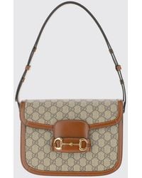Gucci - Horsebit 1955 Gg Supreme Canvas And Leather Bag - Lyst