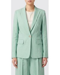 Pinko - Single-Breasted Linen Blend Blazer - Lyst