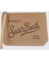 MC2 Saint Barth - Aline Wool Blend Mini Handbag With Embroidered Logo - Lyst