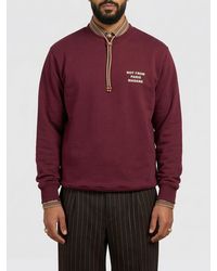 Drole de Monsieur - Cotton Crew Neck Sweatshirt With Slogan - Lyst