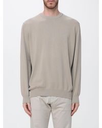 Paul & Shark - Paul &Amp Shark Cotton Crewneck Jumper With Ribbed Cuffs And Hem - Lyst