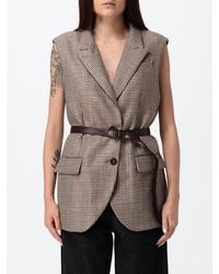 Brunello Cucinelli - Single-Breasted Houndstooth Virgin Wool Tailored Vest - Lyst