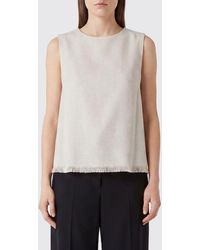 Max Mara - Linen And Cotton Top - Lyst