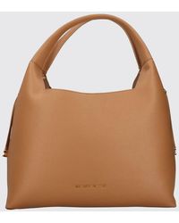 Elisabetta Franchi - Large Synthetic Leather Hobo Bag With Double Handle - Lyst